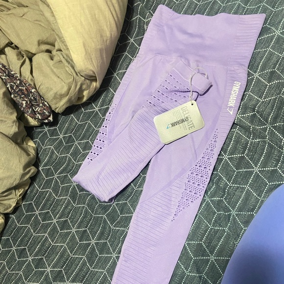 BNWT NEW GYMSHARK Seamless Energy High Waisted Leggings - Pastel Lilac - Picture 2 of 5